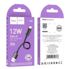 Кабель Usb iPhone 5G Hoco X96 Black 0.25m (packing 46/460). Фото 4