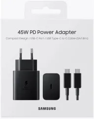 Мзп Samsung EP-TA845 2in1 45W (блок Type C + type c/type c) Black (в коробці no logo). Фото 5
