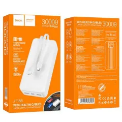 Power Bank (30000mah) Hoco J118B White. Фото 4