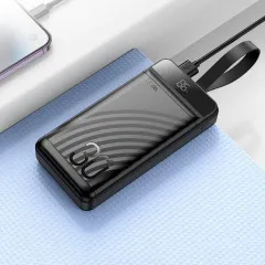 Power Bank (30000mah) Hoco J123B 22.5W Black. Фото 4