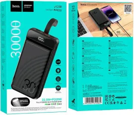Power Bank (30000mah) Hoco J123B 22.5W Black. Фото 7