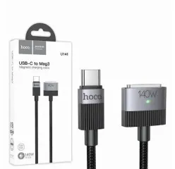 Кабель Type C/Magsafe 3 Hoco U141 1.8m Black. Фото 4