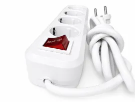 Мережевий фільтр,подовжувач RLFR на 3 розетки + 2usb 8м з вимикачем White. Фото 6