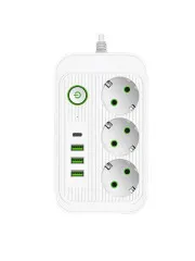 Мережевий фільтр,подовжувач Voltronic F015 на 4Usb + Type C + 3 розетки 2м. Фото 2
