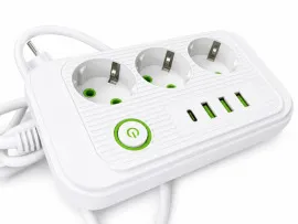 Мережевий фільтр,подовжувач Voltronic F015 на 4Usb + Type C + 3 розетки 2м. Фото 5