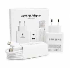 Мзп Samsung EP-TA220 2in1 35W (блок Type C i Usb + type c/type c) White (в коробці). Фото 4