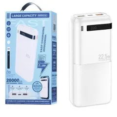 Power Bank (20000mah) Remax RPP-72 20W+QC 22.5W White