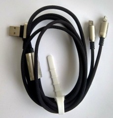 Кабель Usb  Hoco 2in1 (iPhone+Micro) U17