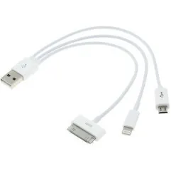 Кабель Usb 3в1 iPhone 4/Mini Usb/Micro Usb. Фото 2