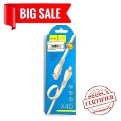 Кабель Usb iPhone 5G Hoco X40 White 1M. Фото 5
