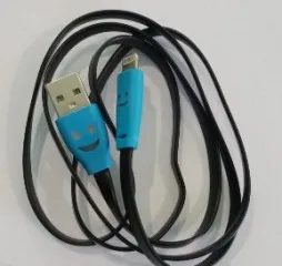 Кабель Usb iPhone 5G плоский Smile Black. Фото 2