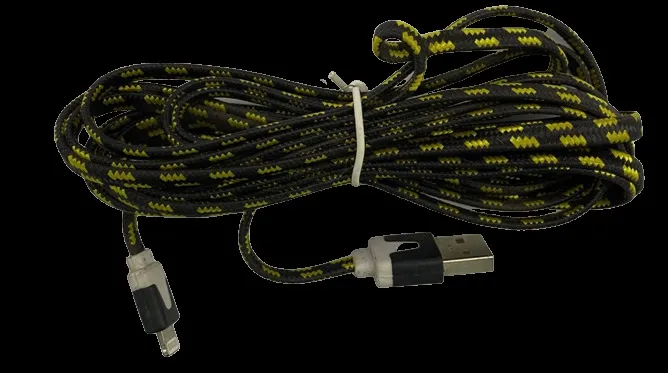 Кабель Usb iPhone 5G чорний з обмоткою 3м. Фото 2