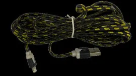 Кабель Usb iPhone 5G чорний з обмоткою 3м. Фото 2