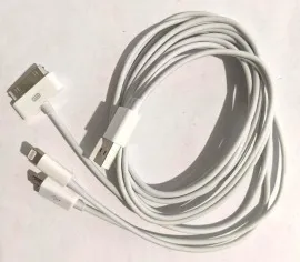 Кабель Usb універсал косичка 3in1 (Micro,4g,5g) White. Фото 3