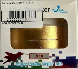 Колонка Bluetooth A10 Gold. Фото 3