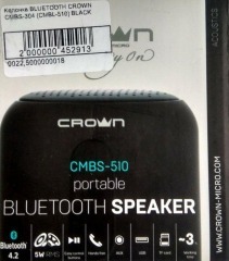 Колонка Bluetooth Crown CMBS-304 (CMBL-510) Black. Фото 7