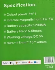 Колонки Портативні Bluetooth 106. Фото 10