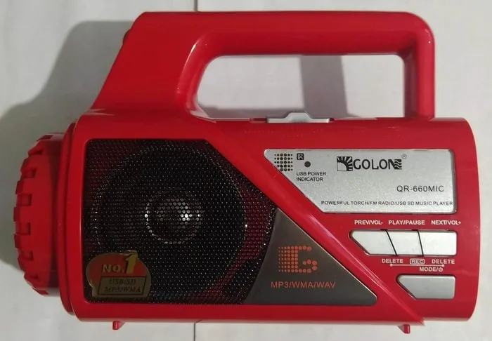 Колонки Портативні+Usb/SD/FM QR-660 Ліхтарик. Фото 8