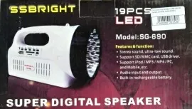 Колонки Портативні+Usb/SD/FM Sertec SG-690 Ліхтарик. Фото 7