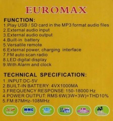 Колонки Портативні+Usb\SD\FM SR-8931 (3,5 мм + перехідники). Фото 3