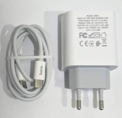 Мзп Hoco C80A 2in1 (блок на Usb i Type C + Type C\Type C) White (packing 12/130). Фото 2